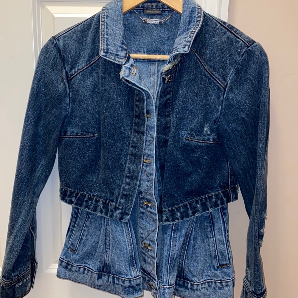 Alexander McQueen Denim Peplum Jacket Size 38